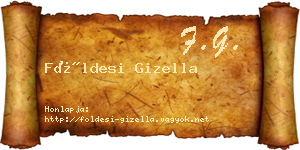 Földesi Gizella névjegykártya