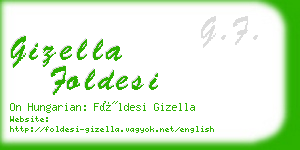 gizella foldesi business card